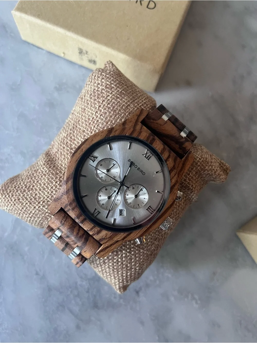 BOBO BIRD Men's Brown Wood Chronograph Watch - Brown